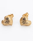 Sunburst Heart Studs