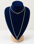WhiteGold FRANCO chain with Anchor pendant