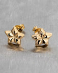 Diamond Cut Star Studs