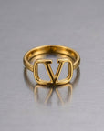 Monogram V Ring
